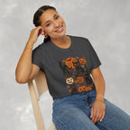 Spooky Black Cats and Jack-O-Lanterns, Gildan Unisex Softstyle T-Shirt