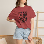 Just Here For The Beer, Funny Football Comfort Colors Tee