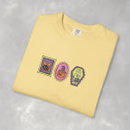 Cute Halloween Spooky Stamps with Cat, Jack-O-Lanter, Skeleton, Comfort Colors Tee