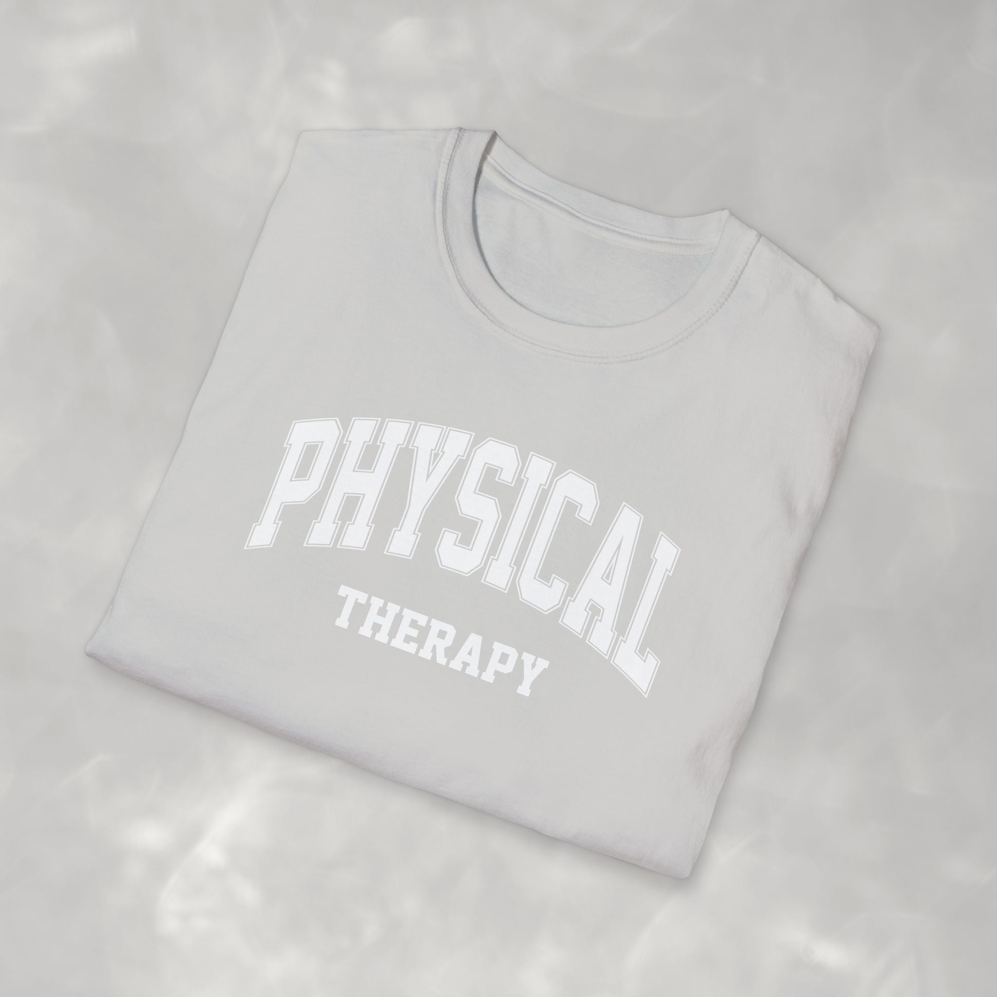 Physical Therapy, Therapist Varsity Style Gildan Unisex Softstyle T-Shirt