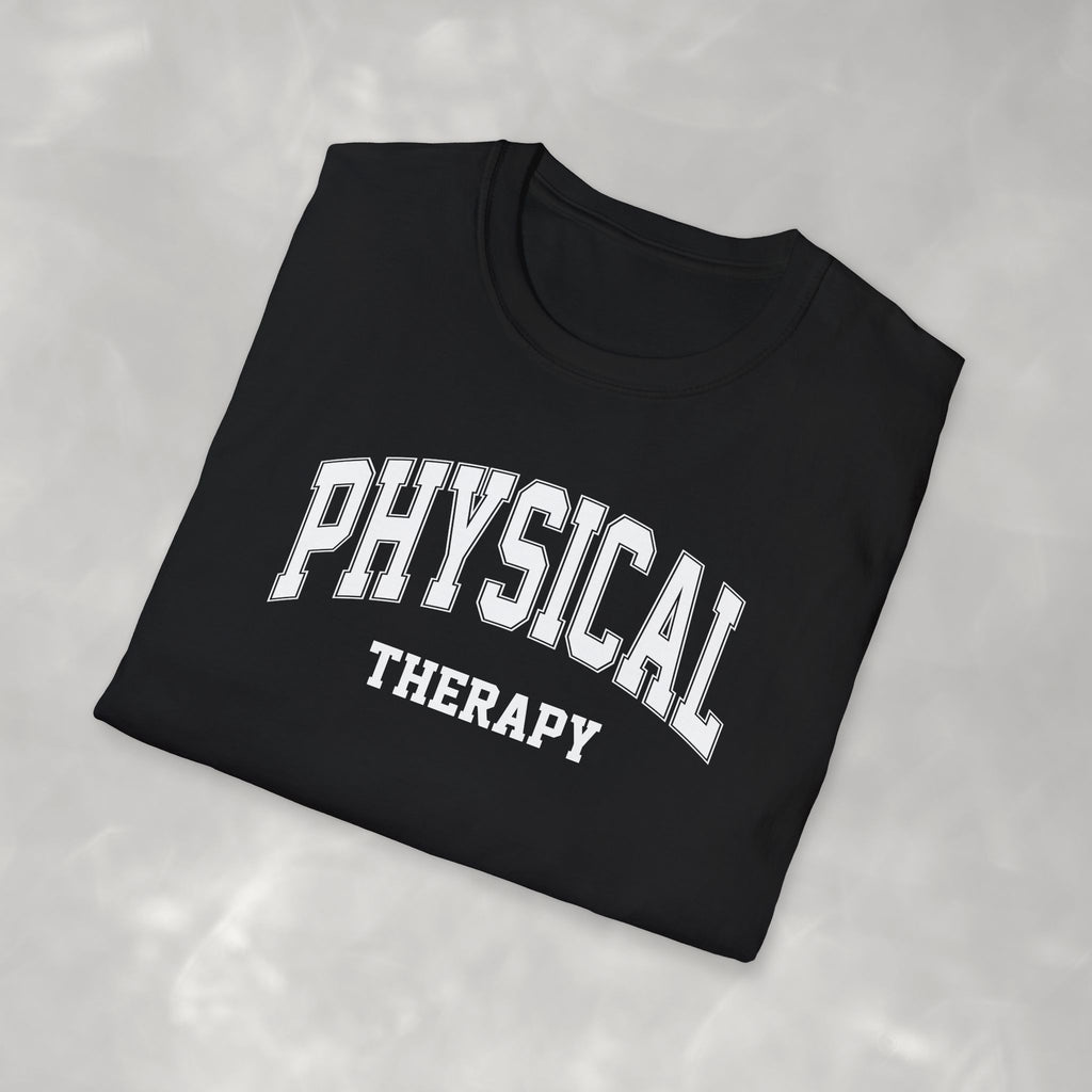 Physical Therapy, Therapist Varsity Style Gildan Unisex Softstyle T-Shirt