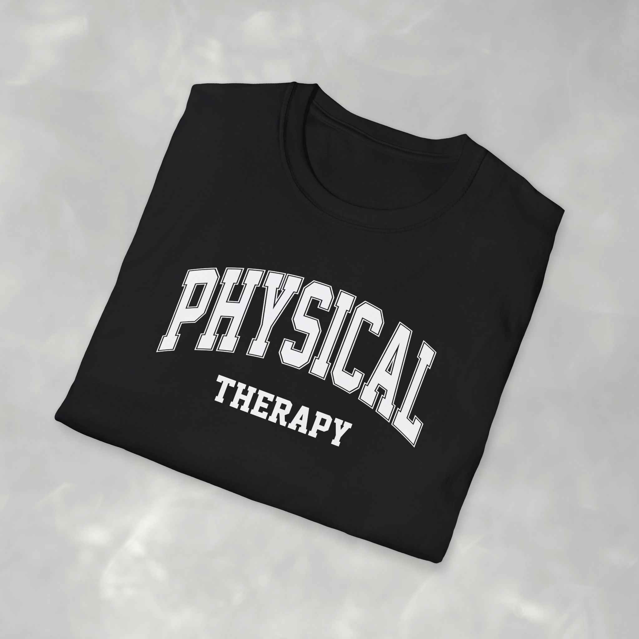 Physical Therapy, Therapist Varsity Style Gildan Unisex Softstyle T-Shirt