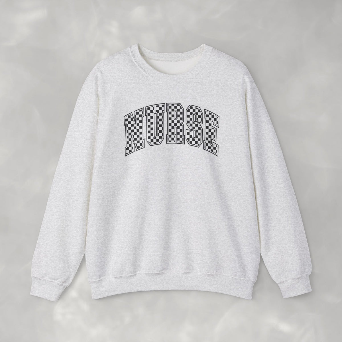 Nurse Checkered Gildan Unisex Heavy Blend™ Crewneck Sweatshirt for RN, LPN, GN, Nursing Students