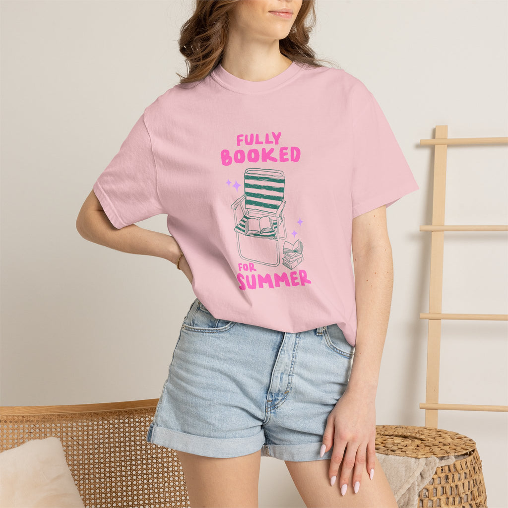 Fully Booked for Summer, Book Lover, Summer Comfort Colors Tee