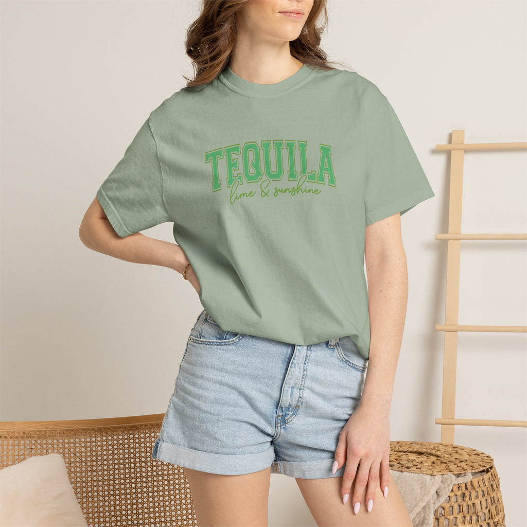 Tequila, Lime, and Sunshine Summer, Vacation, Beach Comfort Colors Tee