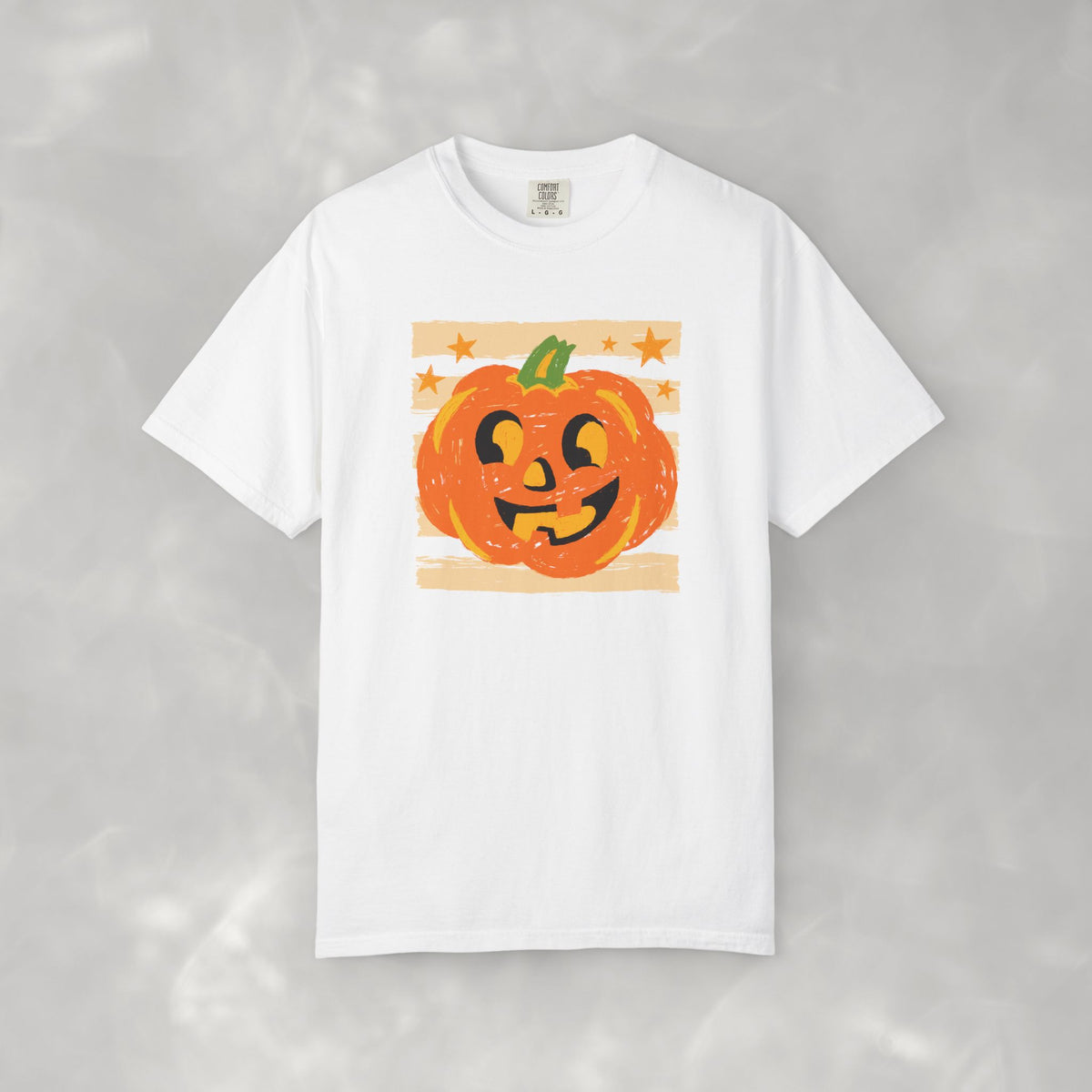 Happy Jack-O-Lantern, Striped Halloween Comfort Colors Unisex Garment-Dyed T-shirt