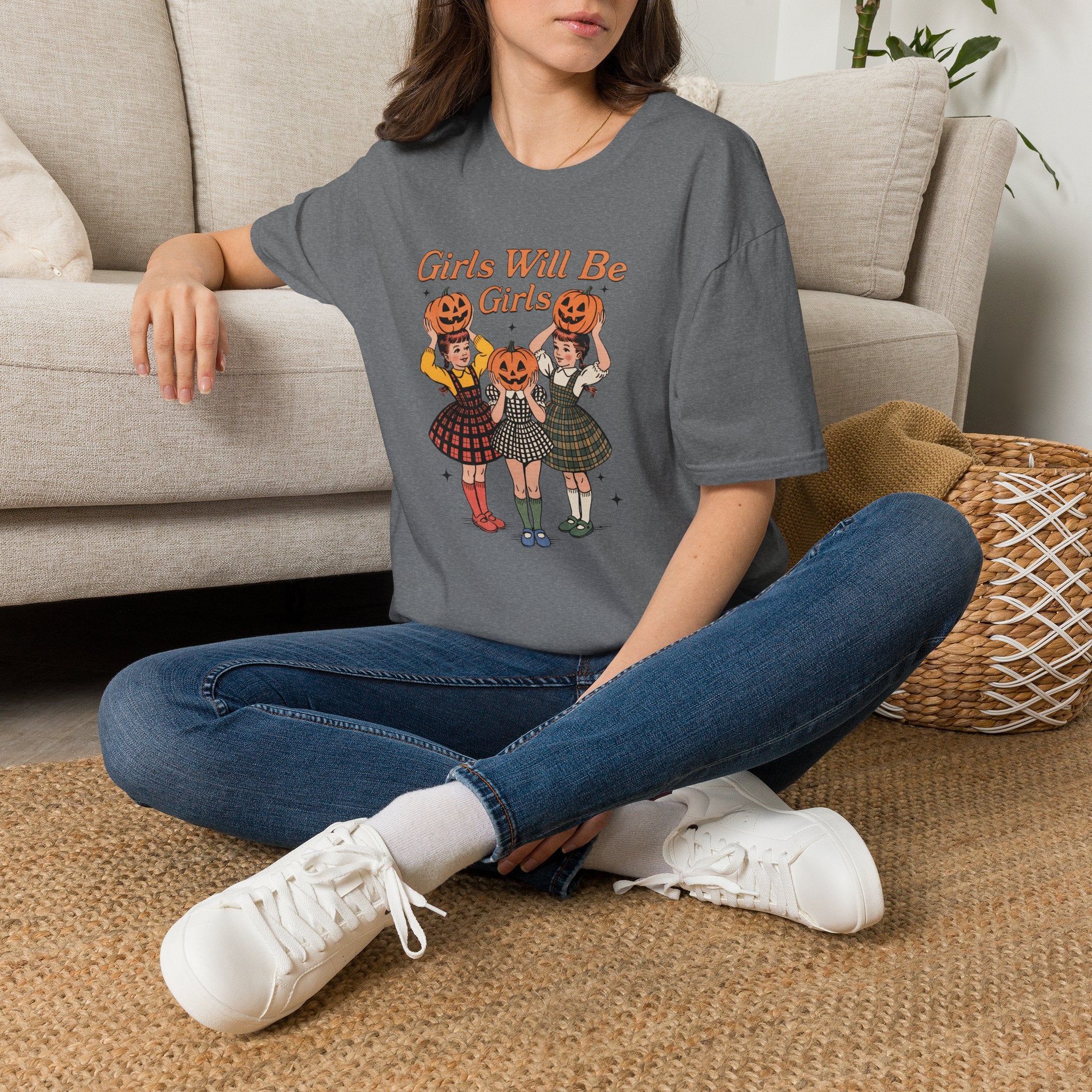 Girls Will Be Girls, Funny Vintage Retro Halloween Gildan Unisex Softstyle T-Shirt