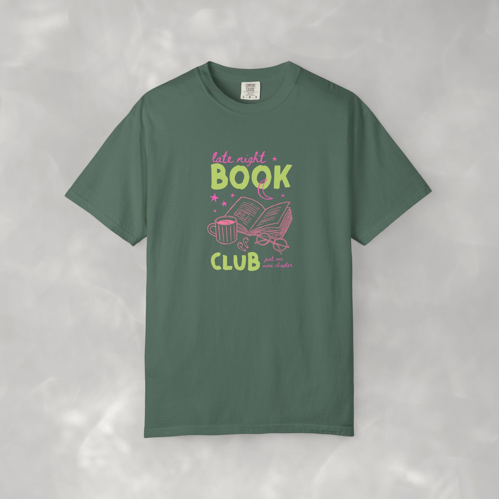 Late Night Book Club, Comfort Colors Book Lover, Reader Tee for Women,