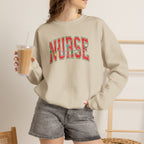 Christmas Lights Nurse Stethoscope Gildan Unisex Heavy Blend™ Crewneck Sweatshirt for RN, LPN, GN, Student Nurse