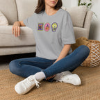 Cute Halloween Spooky Stamps with Cat, Jack-O-Lanter, Skeleton, Gildan Unisex Softstyle T-Shirt