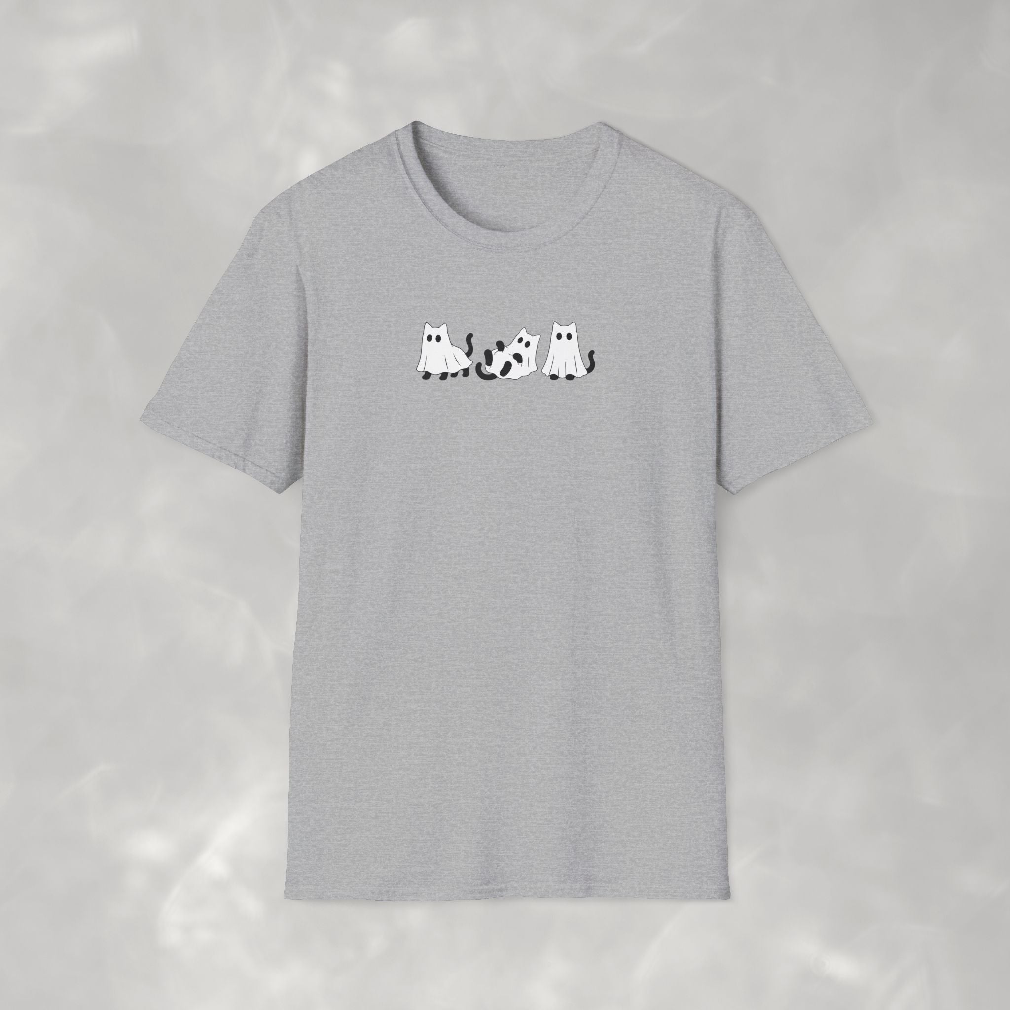Cute Black Cat Ghosts, Haunted Kitties Halloween Gildan Unisex Softstyle T-Shirt