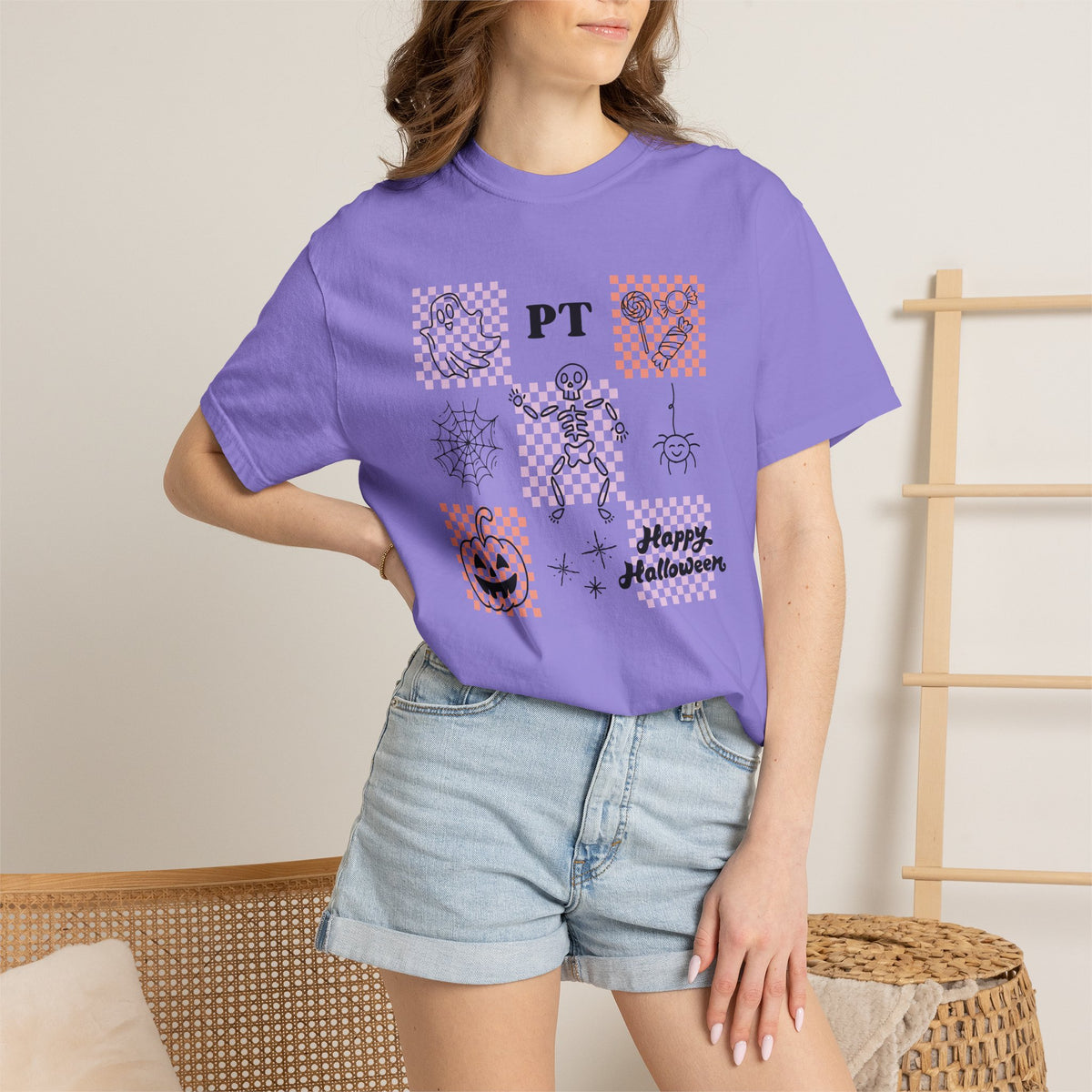 Cute Physical Therapy Halloween Comfort Colors Unisex Garment-Dyed T-shirt for PT, PTA, Physical Therapist