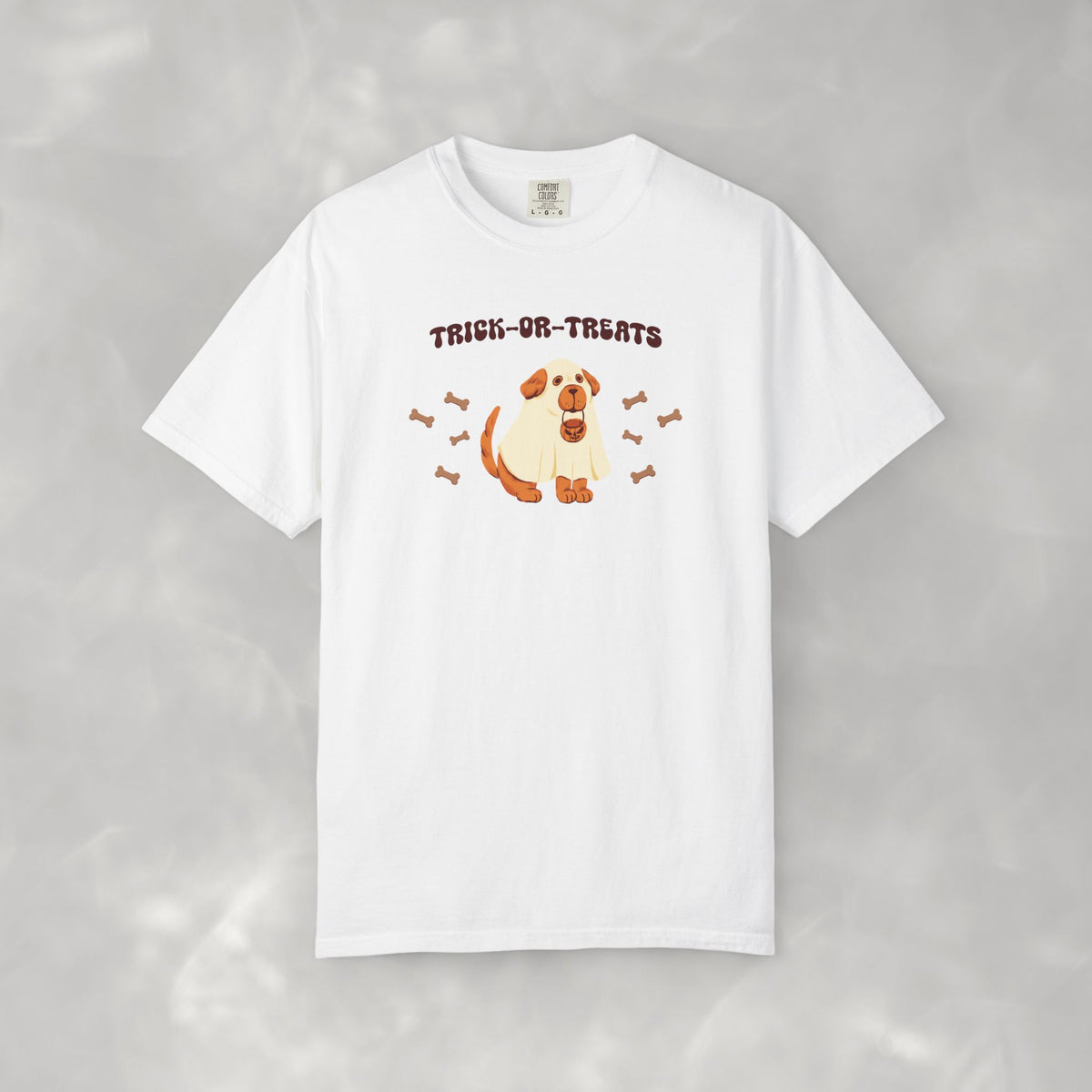 Trick-or-Treats Cute Funny Halloween Dog Lover Unisex Garment-Dyed T-shirt