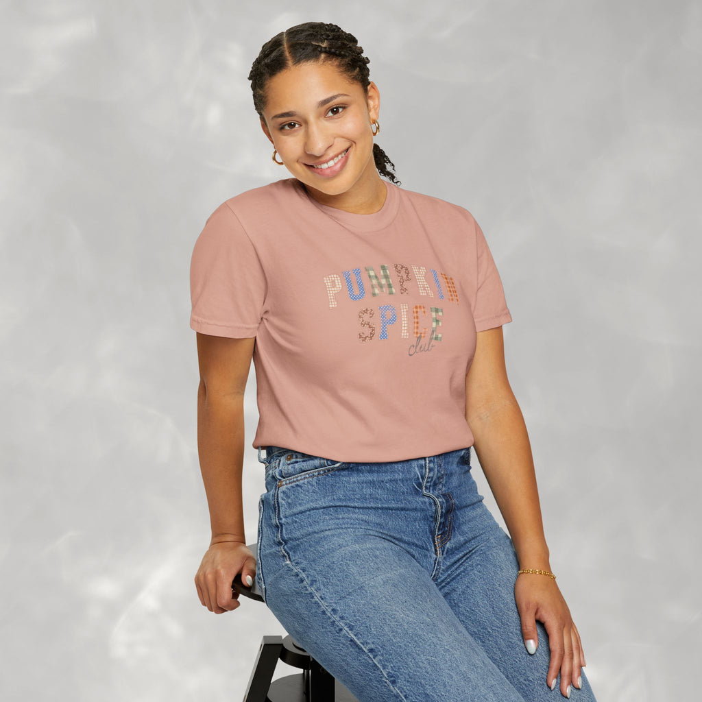 Pumpkin Spice Club Distressed Comfort Colors Garment-Dyed T-shirt