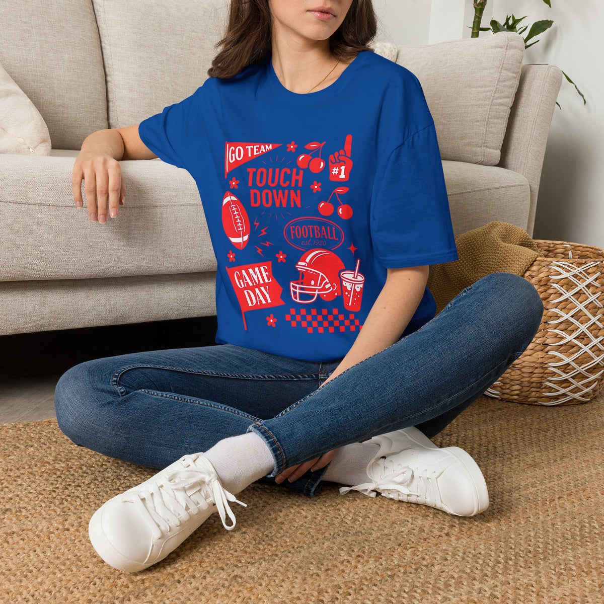 Football Season, Touchdown, Gameday, Cute Gildan Unisex Softstyle T-Shirt