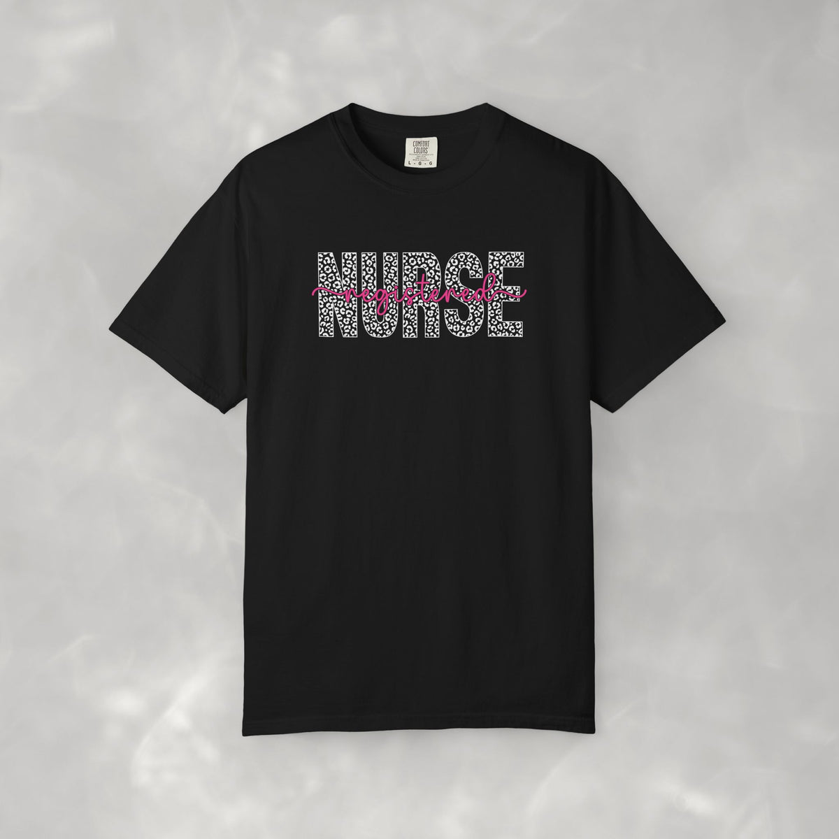Registered Nurse Leopard Print Comfort Colors Unisex Garment-Dyed T-shirt