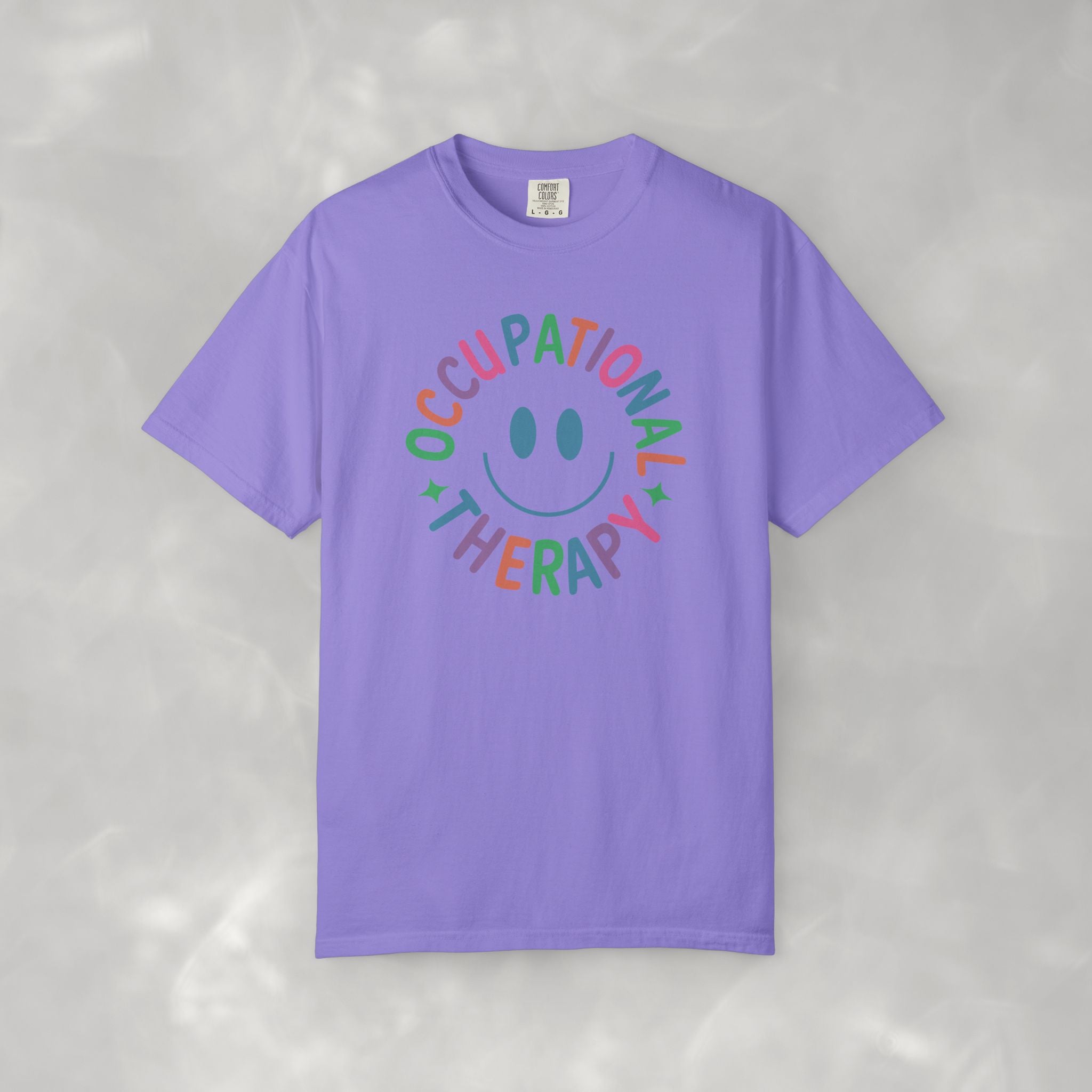 Occupational Therapy, Cute Playful Smile, OT, COTA Comfort Colors Tee