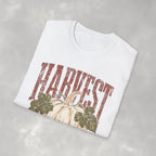 Autumn Harvest, White Pumpkin Retro Gildan Unisex Softstyle T-Shirt