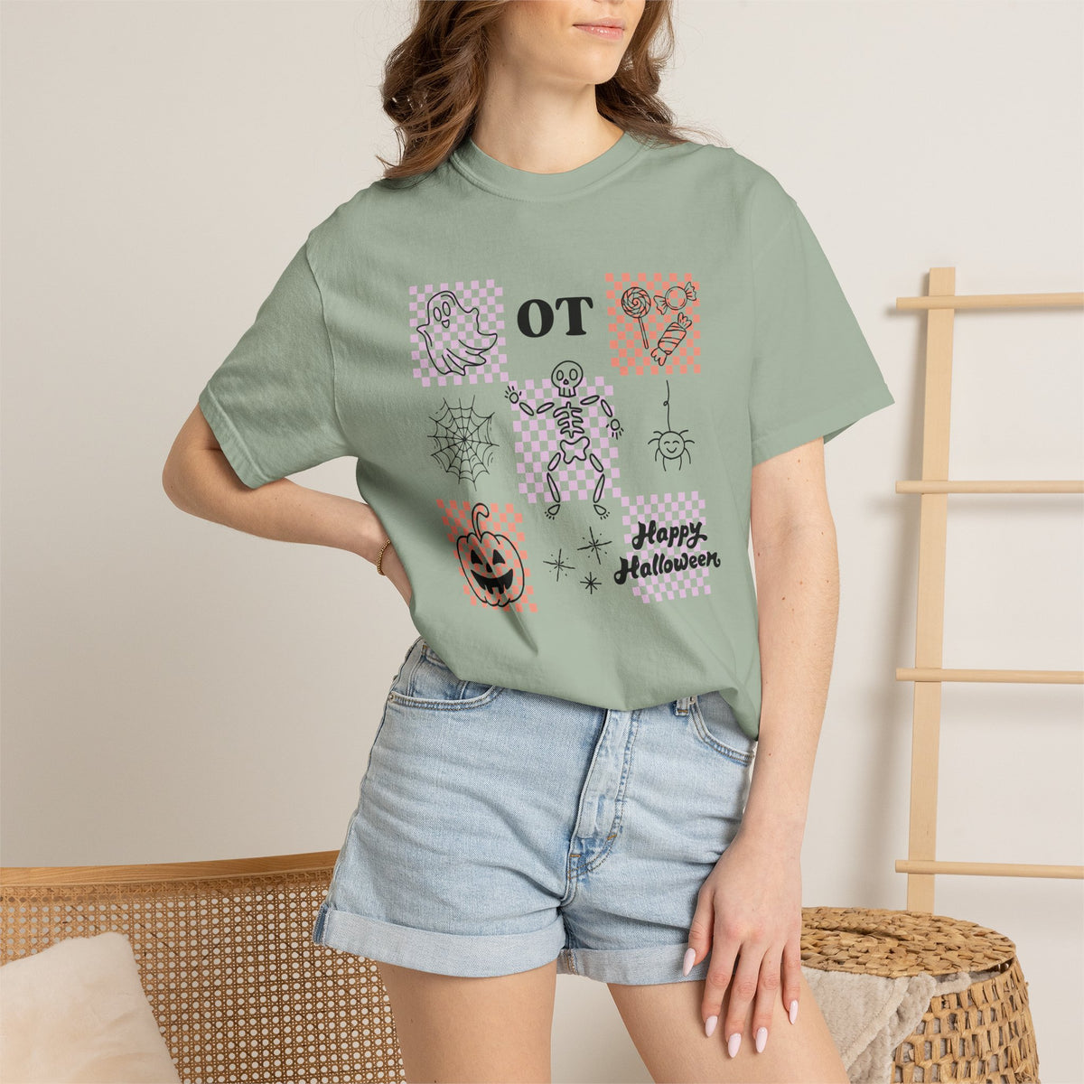 Cute Occupational Therapy Halloween Comfort Colors Unisex Garment-Dyed T-shirt for OT, COTA, OTA