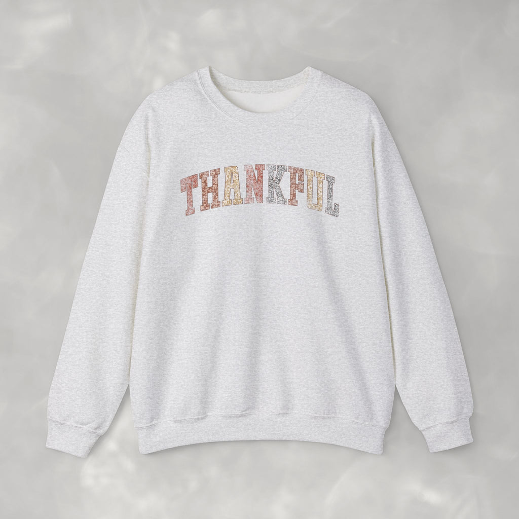 Thankful Cute Boho Trendy Gildan Unisex Heavy Blend™ Crewneck Sweatshirt for Autumn, Fall, Thanksgiving