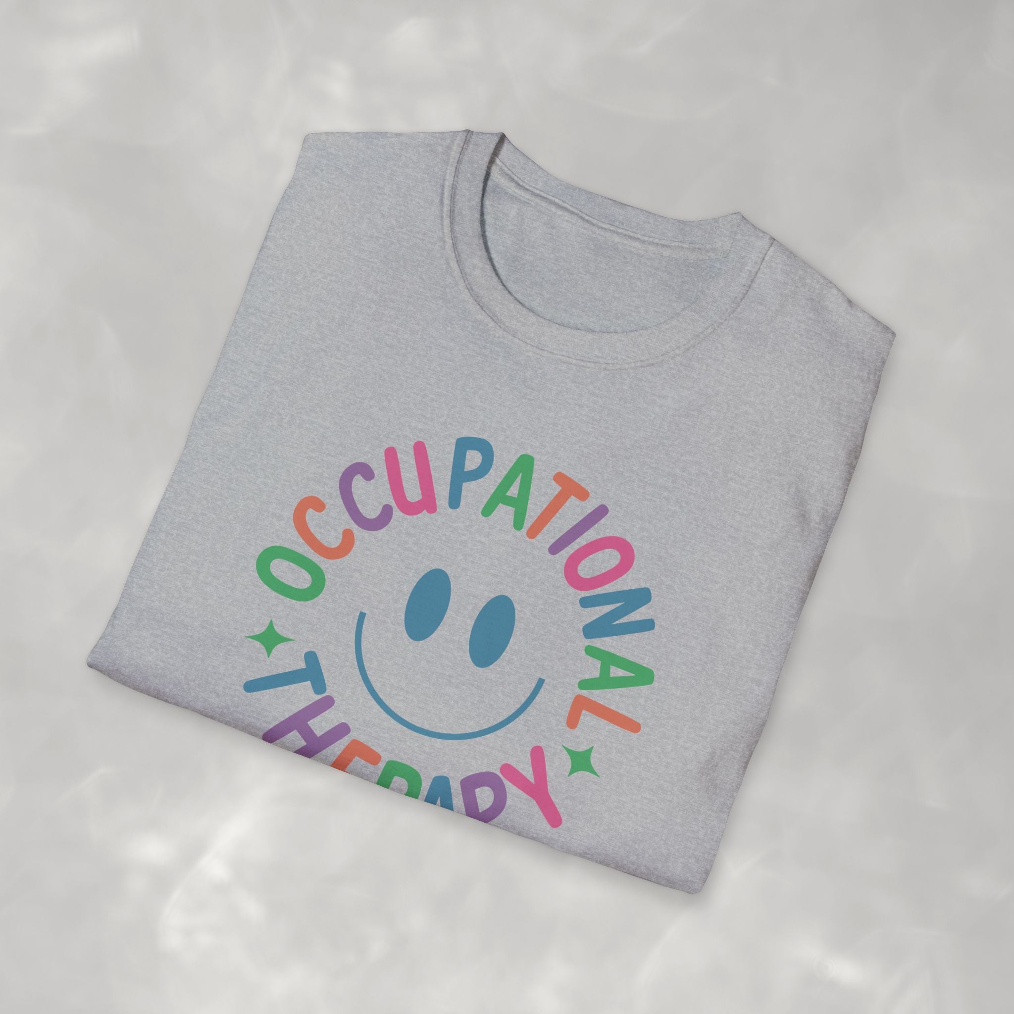 Occupational Therapy, Cute Playful Smile, OT, COTA Unisex Softstyle T-Shirt