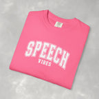 Speech Vibes, Unisex Comfort Colors Tee for SLP, SLPA, Speech Therapy