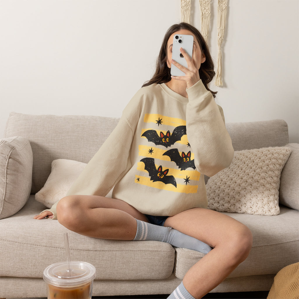 Cute Halloween Bats, Gildan Unisex Heavy Blend™ Crewneck Sweatshirt