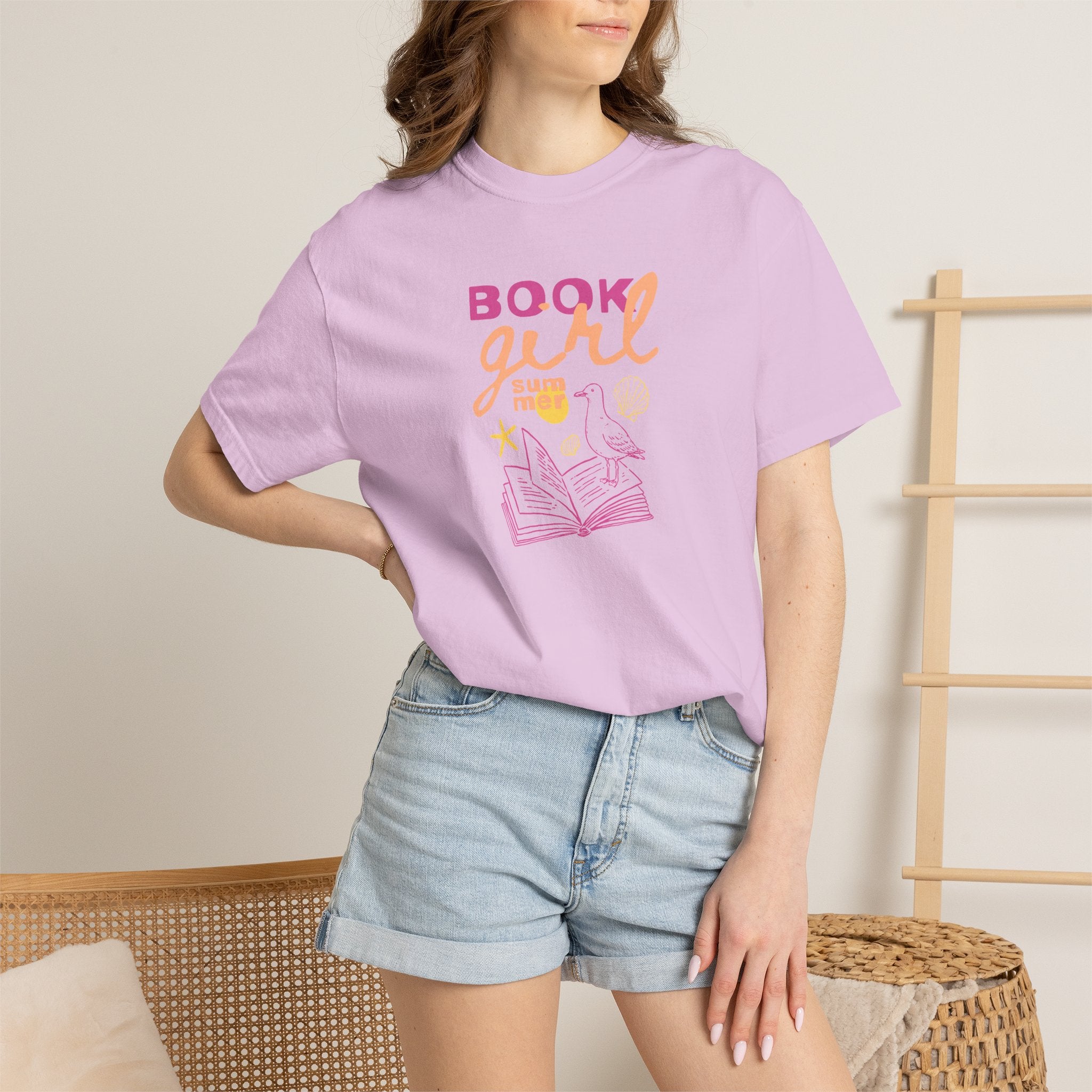 Book Girl Summer, Funny Summer, Book Lover Comfort Colors Tee