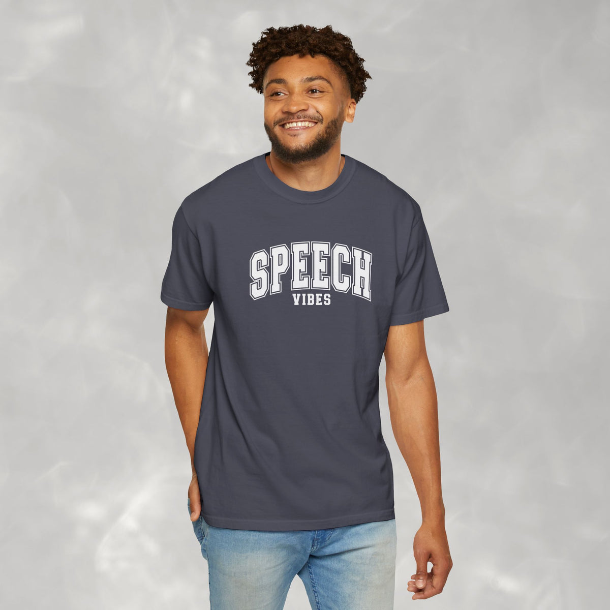 Speech Vibes, Unisex Comfort Colors Tee for SLP, SLPA, Speech Therapy