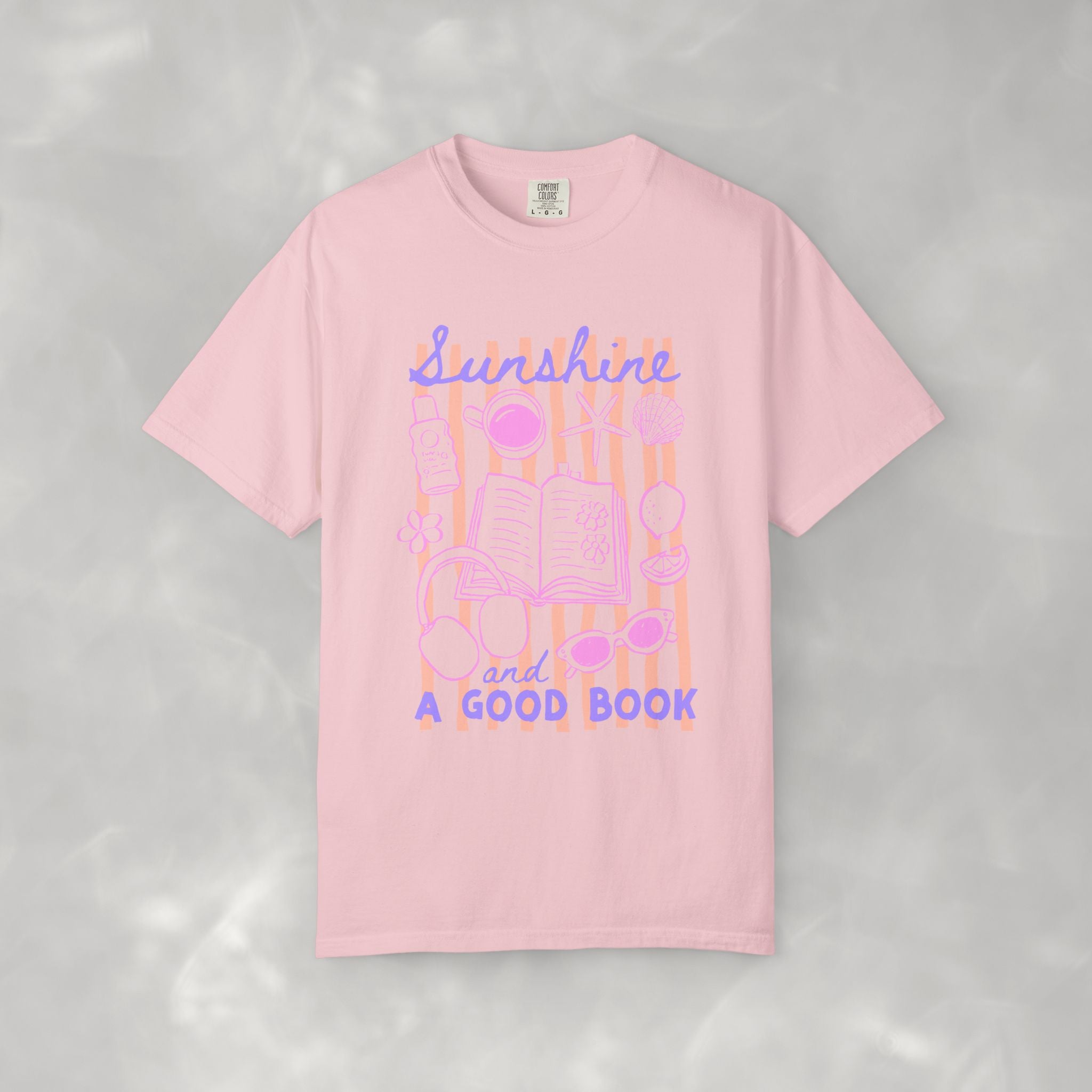 Sunshine and a Good Book, Book Lover Comfort Colors Tee