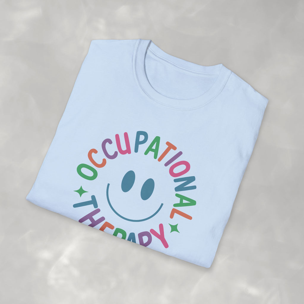 Occupational Therapy, Cute Playful Smile, OT, COTA Unisex Softstyle T-Shirt