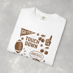 Football Preppy Game Day Comfort Colors Tee for Women