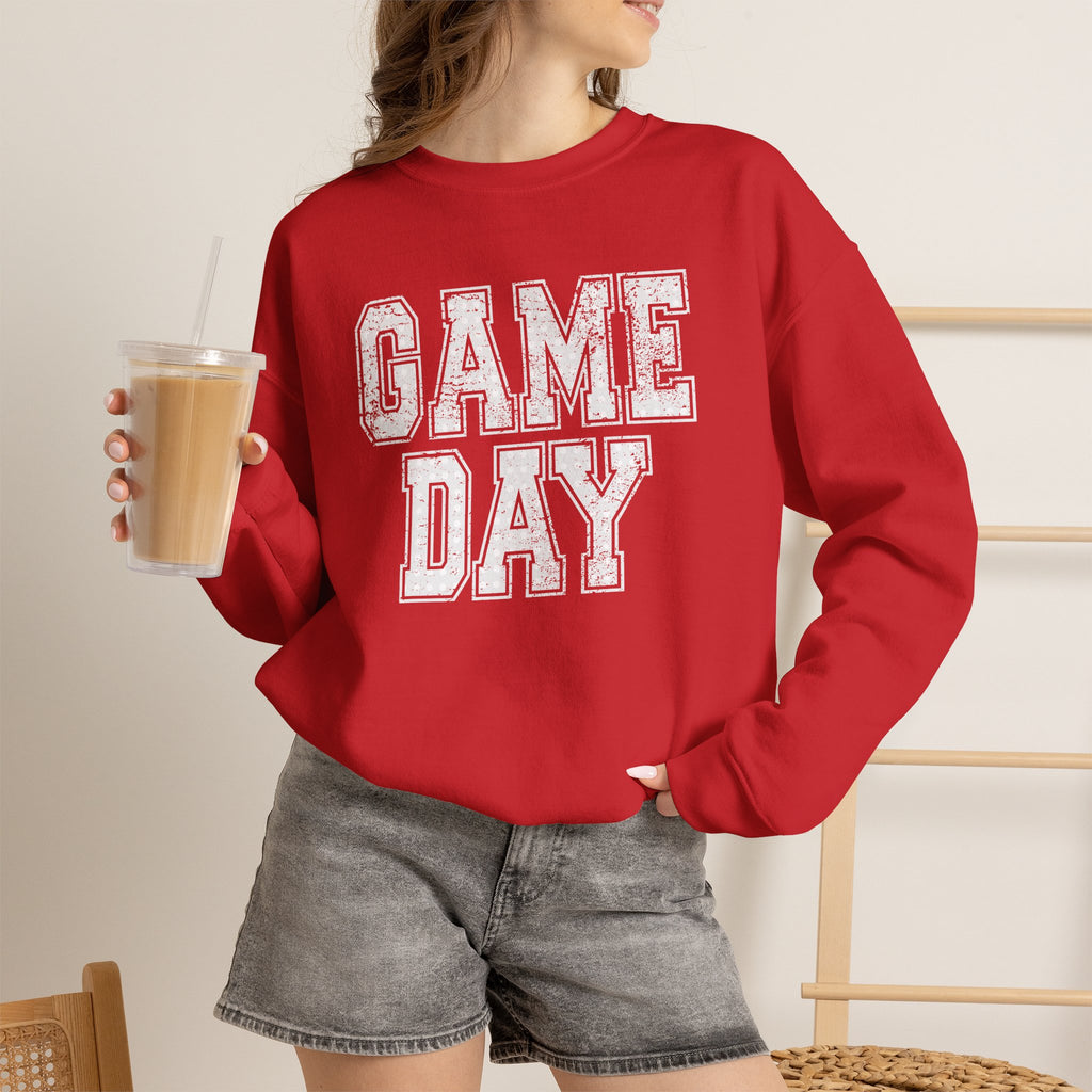 Cute Game Day, Preppy Polka Dot Gildan Unisex Heavy Blend™ Crewneck Sweatshirt