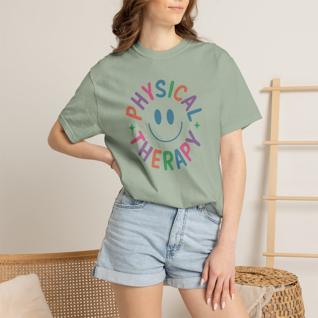 Physical Therapy, Cute Playful Smile, PT, PTA Unisex Comfort Colors Tee
