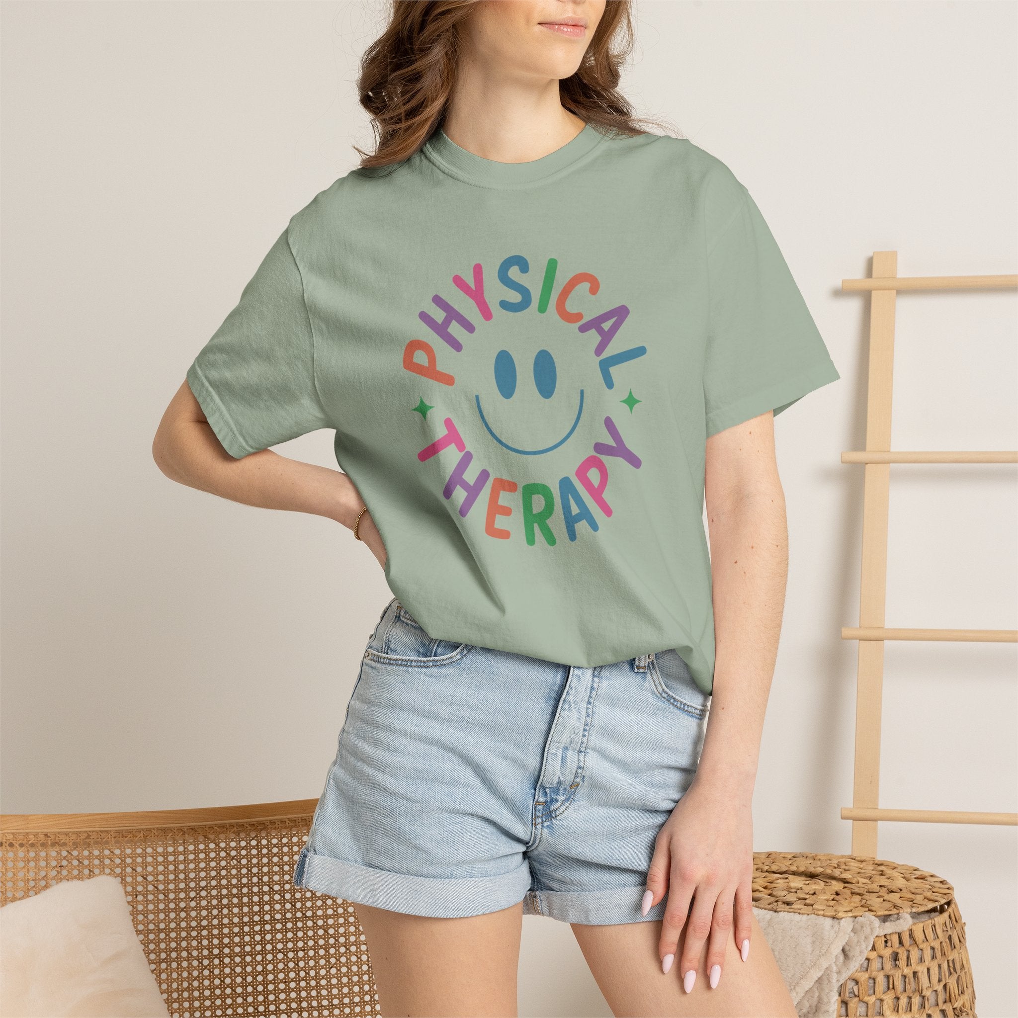 Physical Therapy, Cute Playful Smile, PT, PTA Unisex Comfort Colors Tee