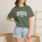 Speech Vibes, Unisex Comfort Colors Tee for SLP, SLPA, Speech Therapy