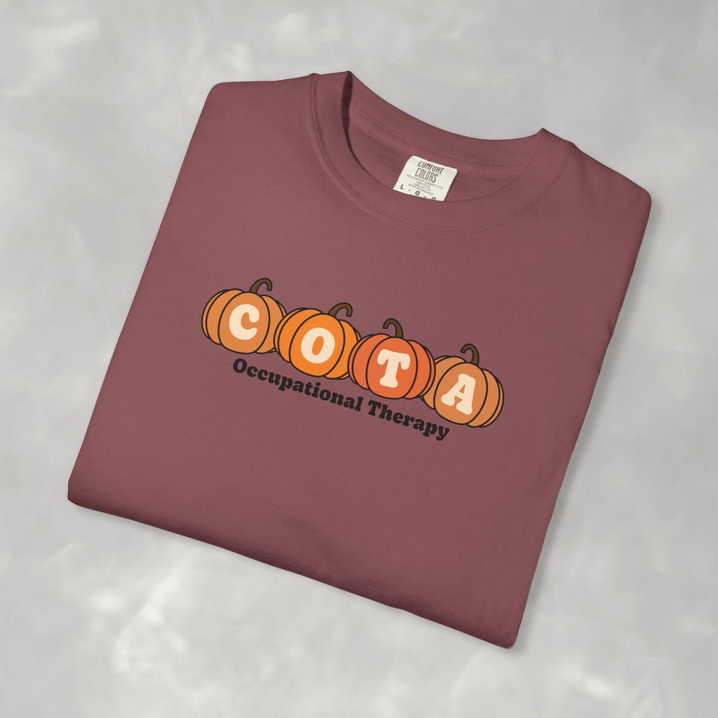 COTA Fall Pumpkins Comfort Colors Garment-Dyed T-shirt for Occupational Therapy Assistants
