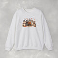 Retro Cats in Halloween Costume Gildan Unisex Heavy Blend™ Crewneck Sweatshirt