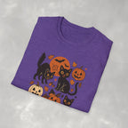 Spooky Black Cats and Jack-O-Lanterns, Gildan Unisex Softstyle T-Shirt