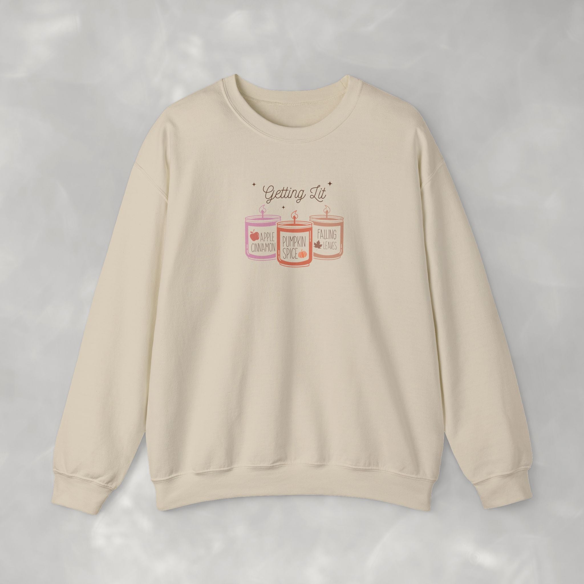 Getting Lit Funny Fall Candle Gildan Unisex Heavy Blend™ Crewneck Sweatshirt