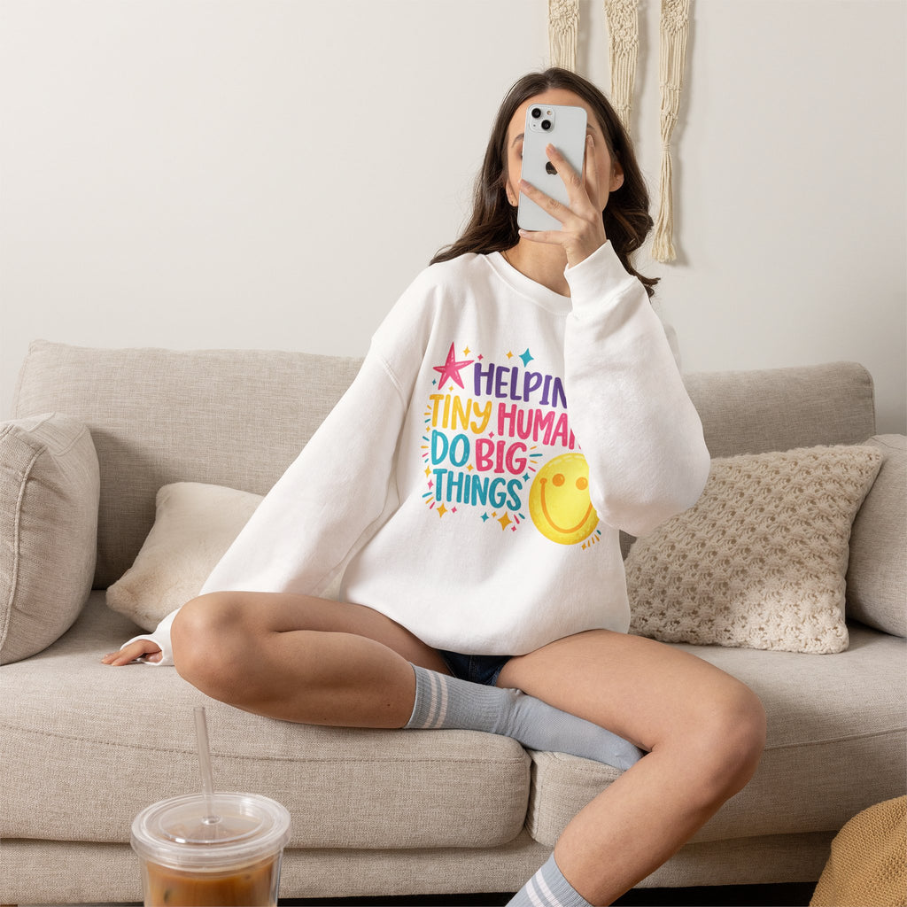 Helping Tiny Humans Do Big Things Gildan Unisex Heavy Blend™ Crewneck Sweatshirt