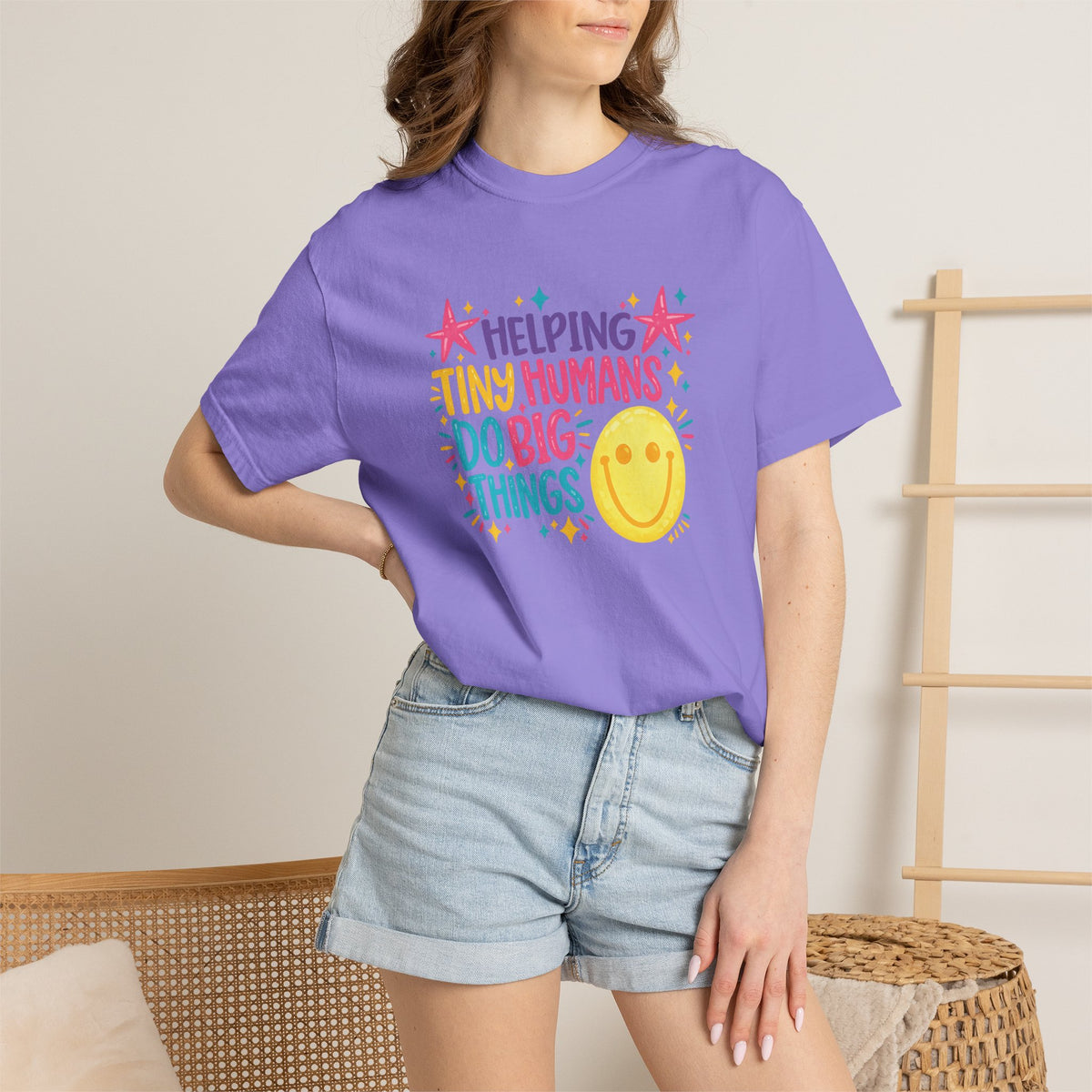 Helping Tiny Humans Do Big Things, Cute Comfort Colors Tee
