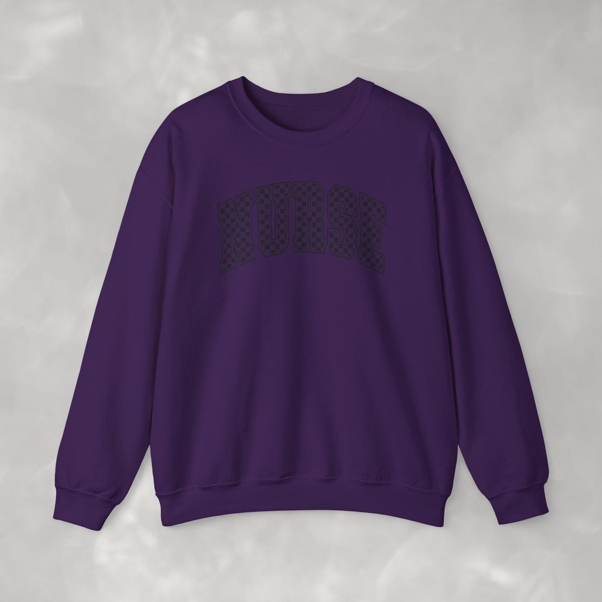 Nurse Checkered Gildan Unisex Heavy Blend™ Crewneck Sweatshirt for RN, LPN, GN, Nursing Students