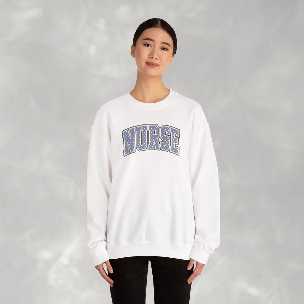 Nurse Vasity Polka Dot Gildan Unisex Heavy Blend™ Crewneck Sweatshirt