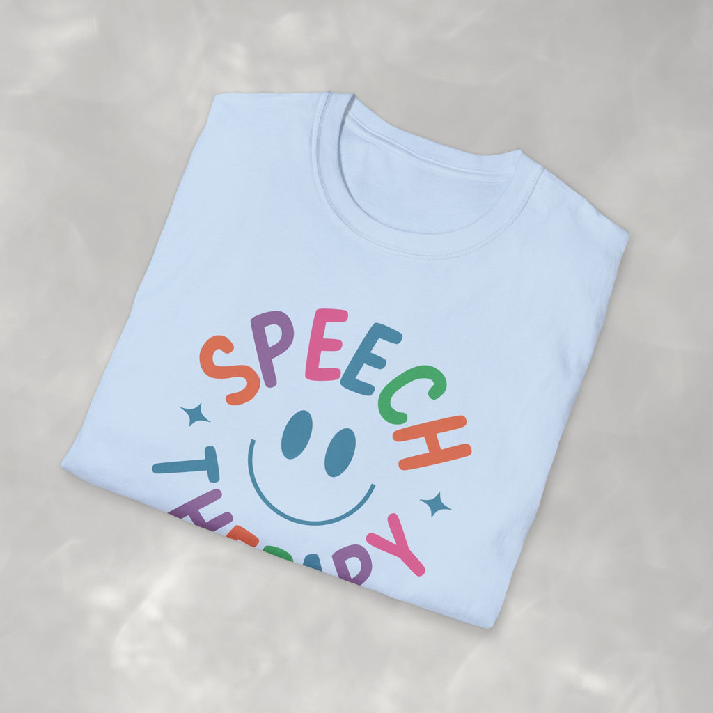 Speech Therapy, Cute Playful Smile, SLP, SLPA Gildan Unisex Softstyle T-Shirt