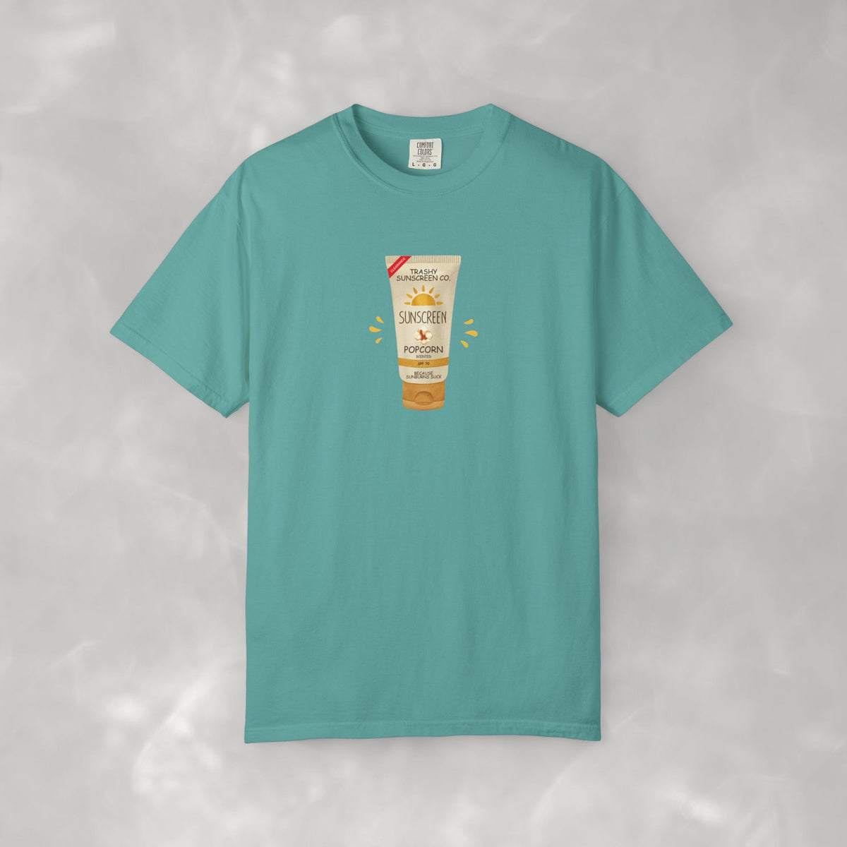 Popcorn Scented Sunscreen, Funny, Random Questionable Concepts Comfort Colors Tee
