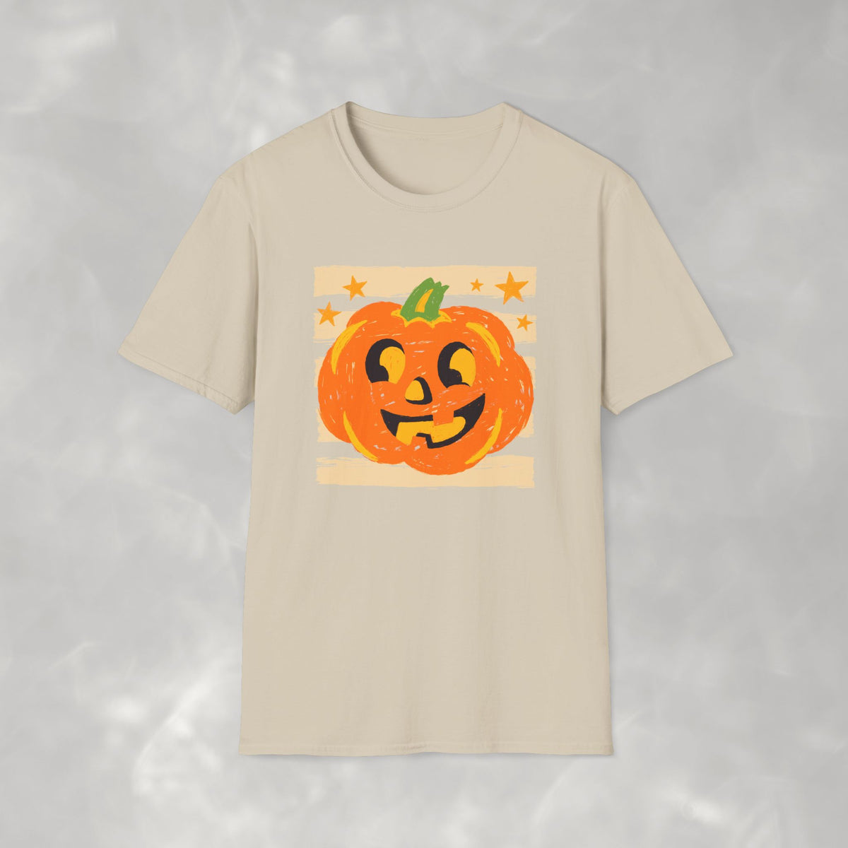 Happy Jack-O-Lantern, Striped Halloween Gildan Unisex Softstyle T-Shirt