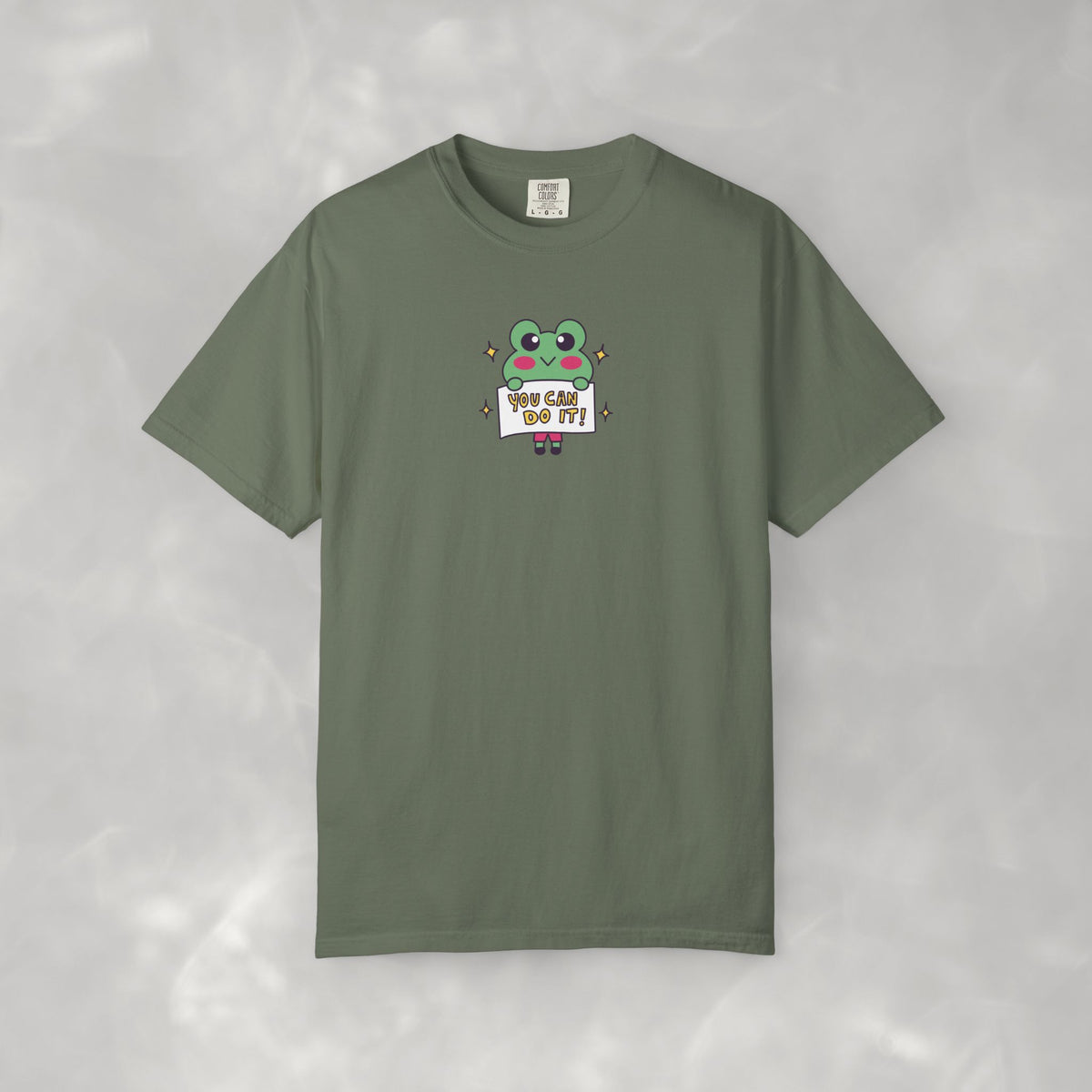 You Can Do It, Cute Motivational Frog Unisex Comfort Colors Tee for OT, PT, Speech Therapist