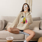 Preppy, Girly, Cute Halloween Ghosts with Cats, Gildan Unisex Heavy Blend™ Crewneck Sweatshirt