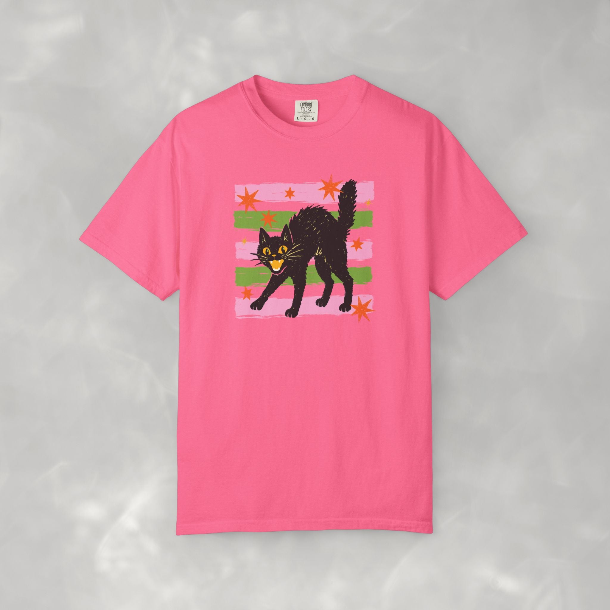 Spooky, Cute Black Cat, Halloween Comfort Colors Tee Unisex